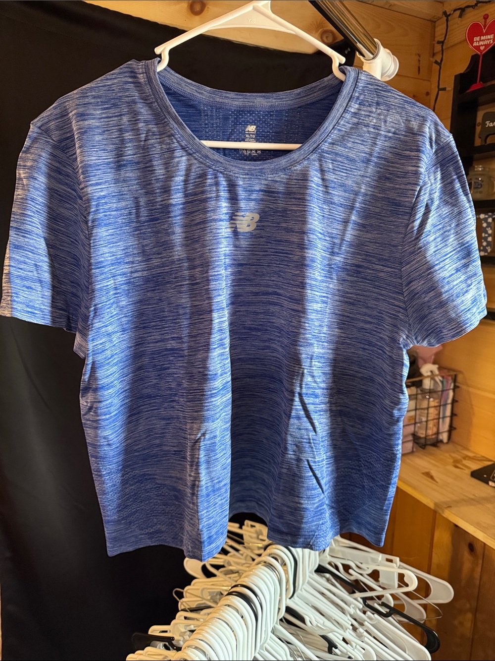 New Balance Blue Heathered Performance Tee